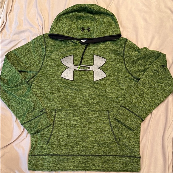 Under Armour Other - Under Armour Men's Heather Green Hoodie with Reflective Logo